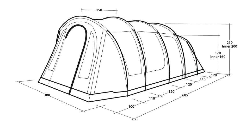 Outwell Carolina 6 Poled Tent