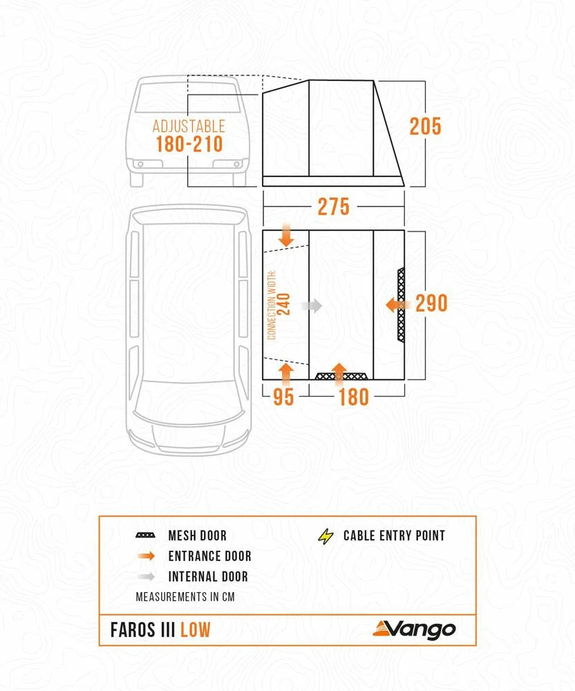 Vango Faros III Low Poled Driveaway Campervan Awning
