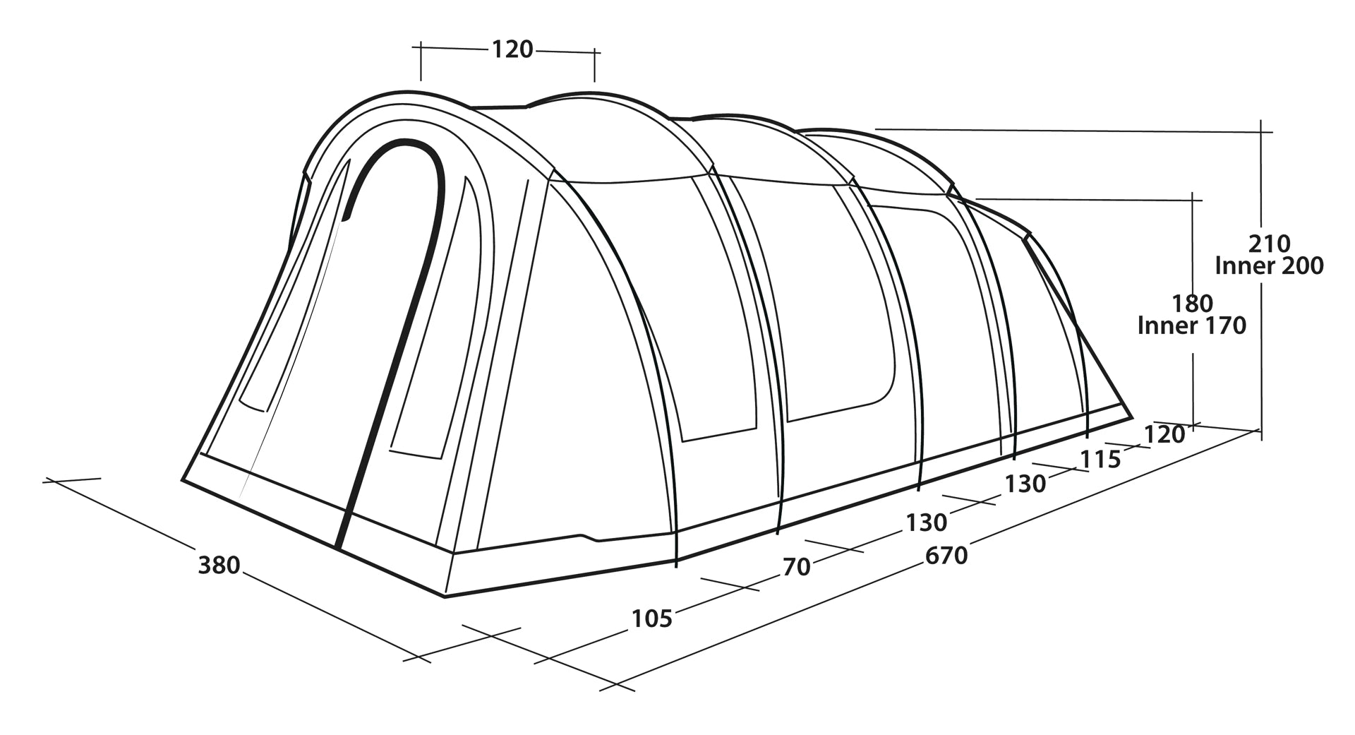 Outwell Edmonds 6 TC Poled Tent