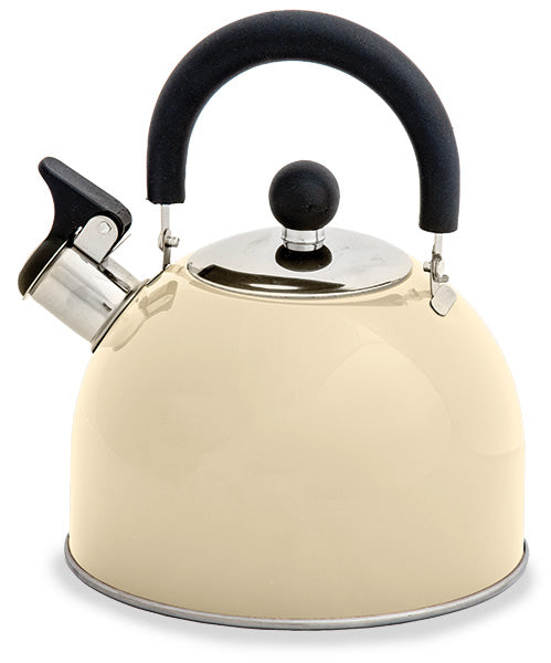 Quest Hamilton Stainless Steel Whistling Kettle 2L Cream