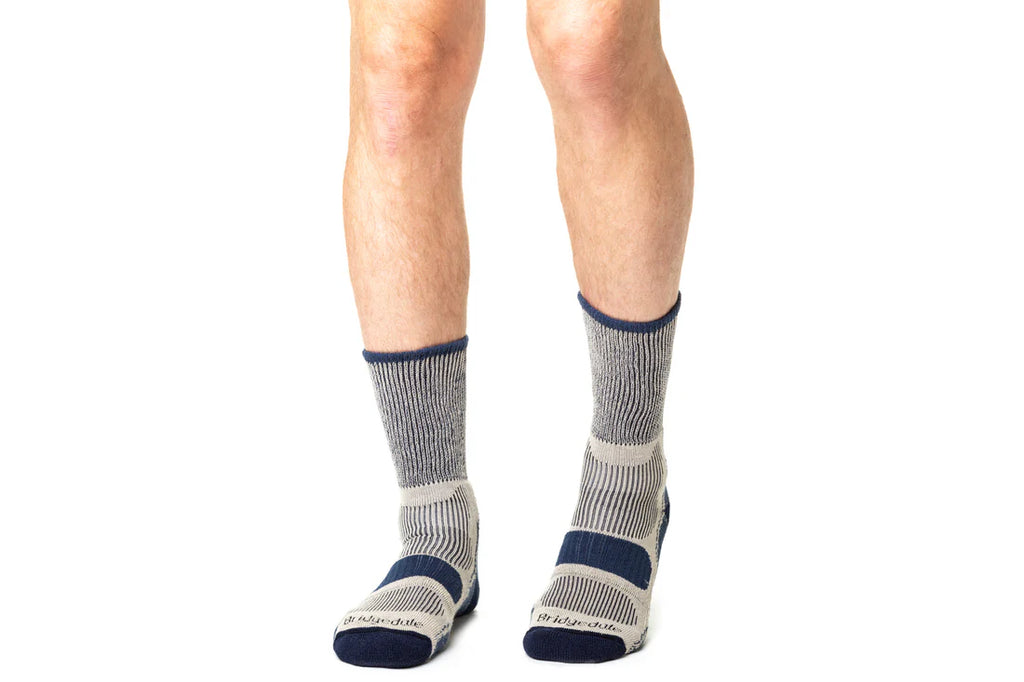 Bridgedale Hike Cotton Cool Comfort Lightweight Walking Socks Size 12+ Indigo