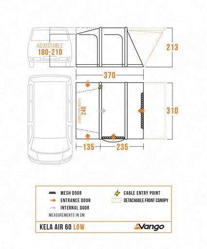 Vango Edition 60 Kela Air Low Campervan Awning