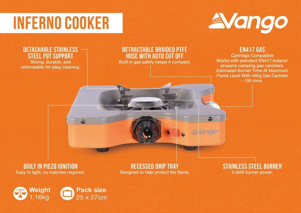 Vango Inferno Single Burner Gas Cooker