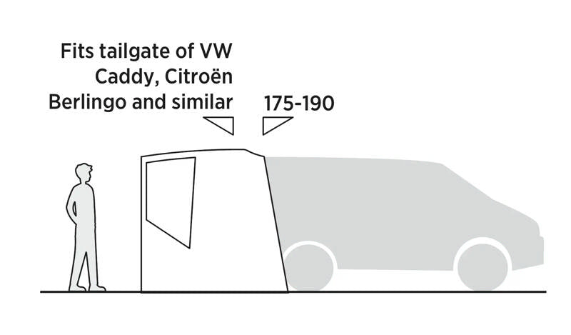 Easycamp Krossbu Mini VW Caddy Tailgate Awning