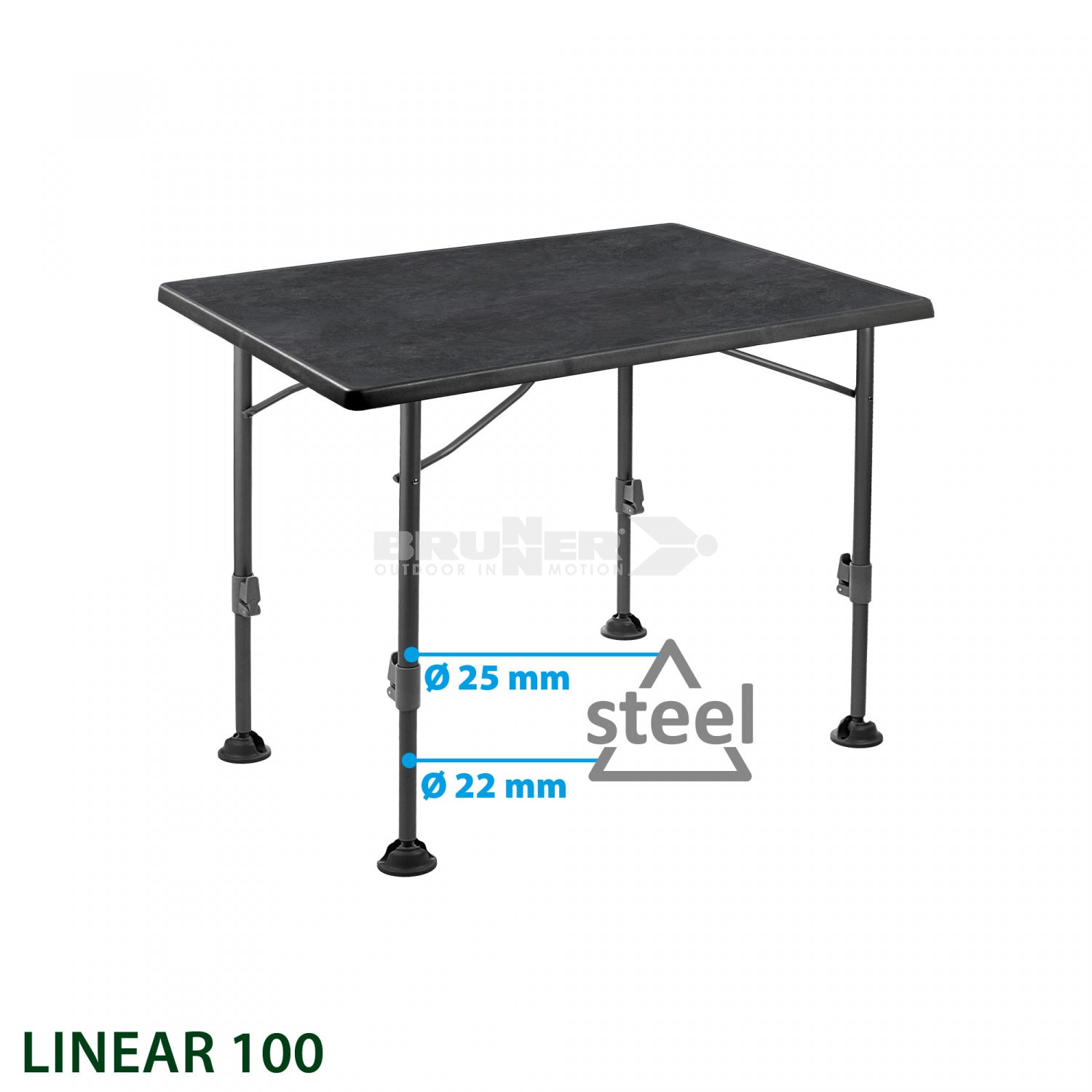 Bruner Linear Black 80 Camping Table