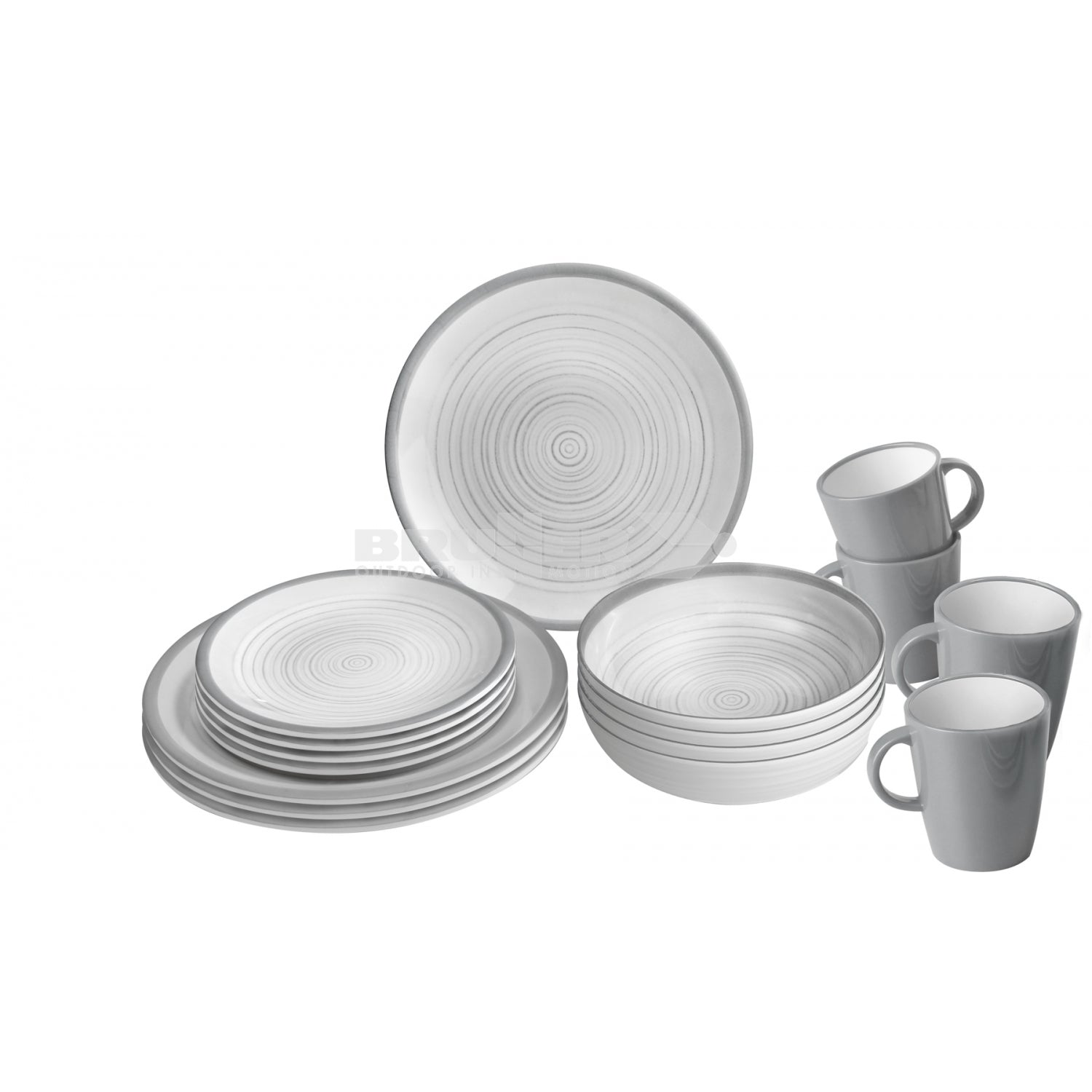 BRUNNER BELLAGIO 16 PIECE LUNCH BOX MELAMINE SET