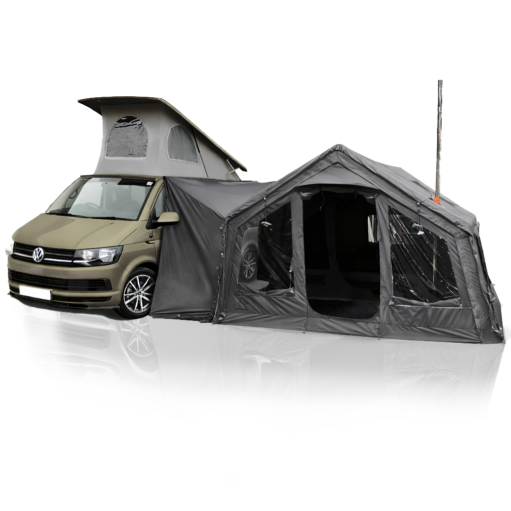 holawild inflatable driveaway campervan awning medium grey