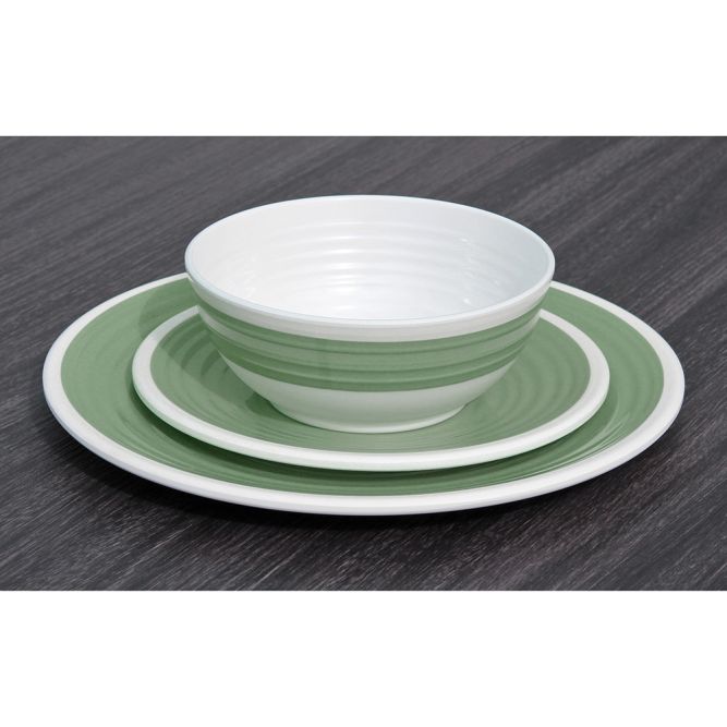Outdoor Revolution Premium 12 Piece Melamine Set Lime Green