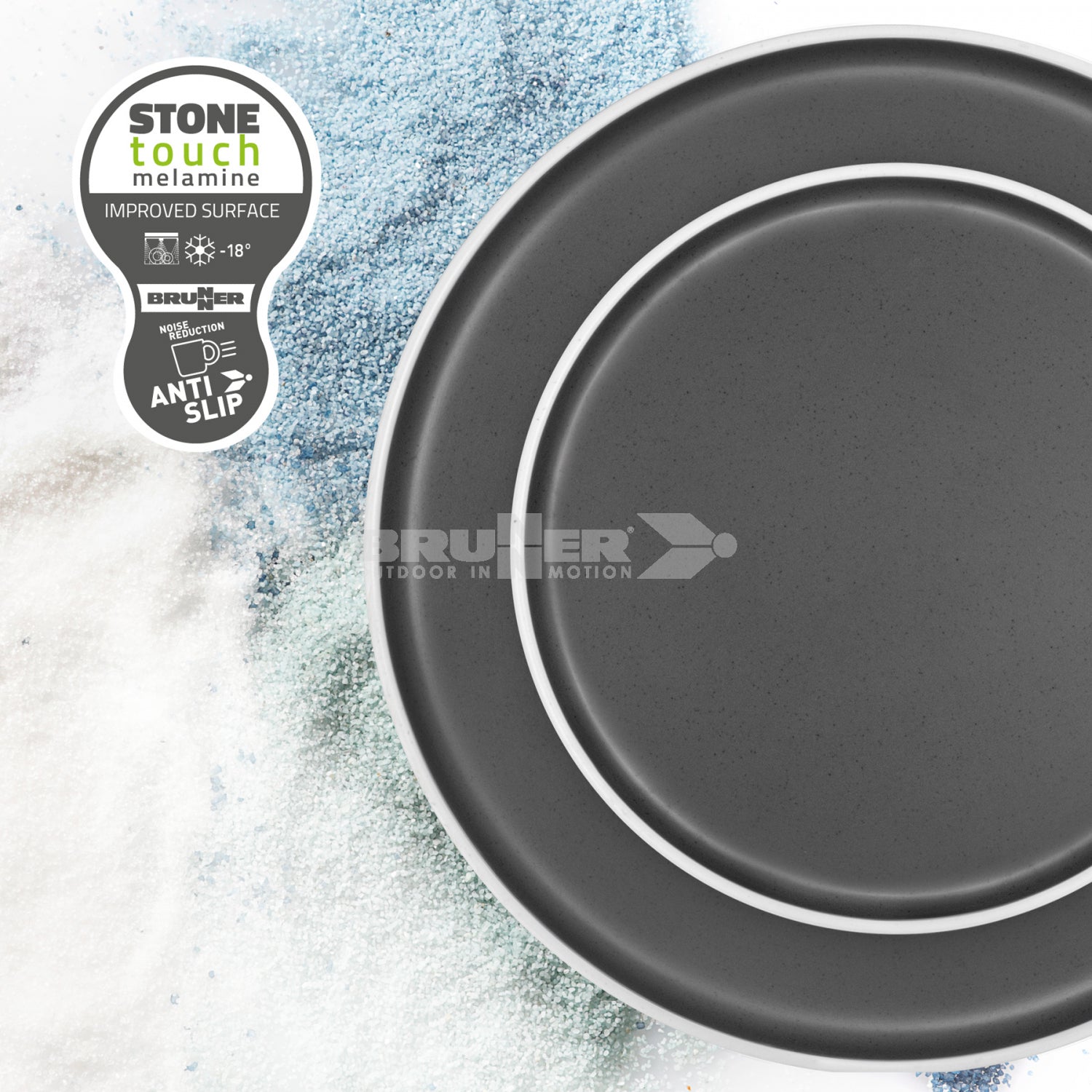 brunner dolomit grey stone touch melamine with anti slip base