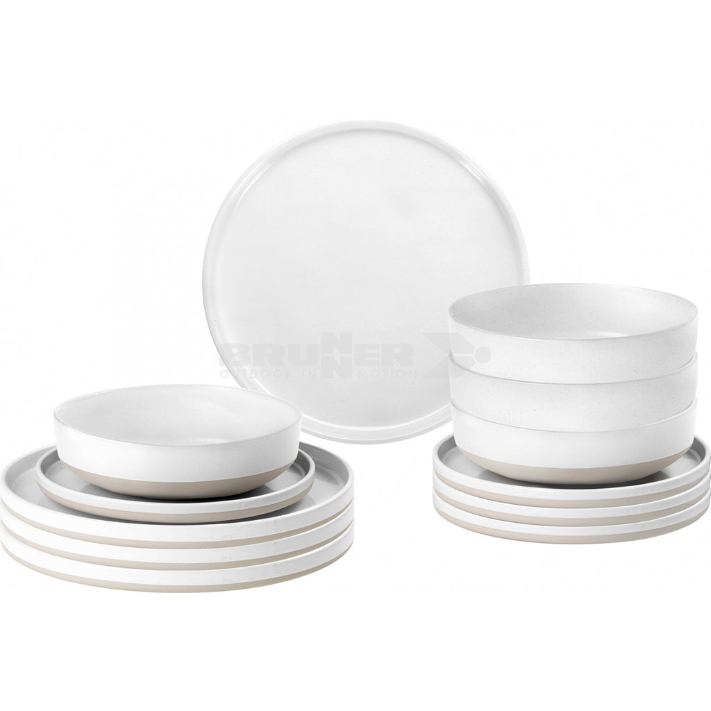 Brunner Odette Midday 12 Piece Non Slip Melamine Dinner Set