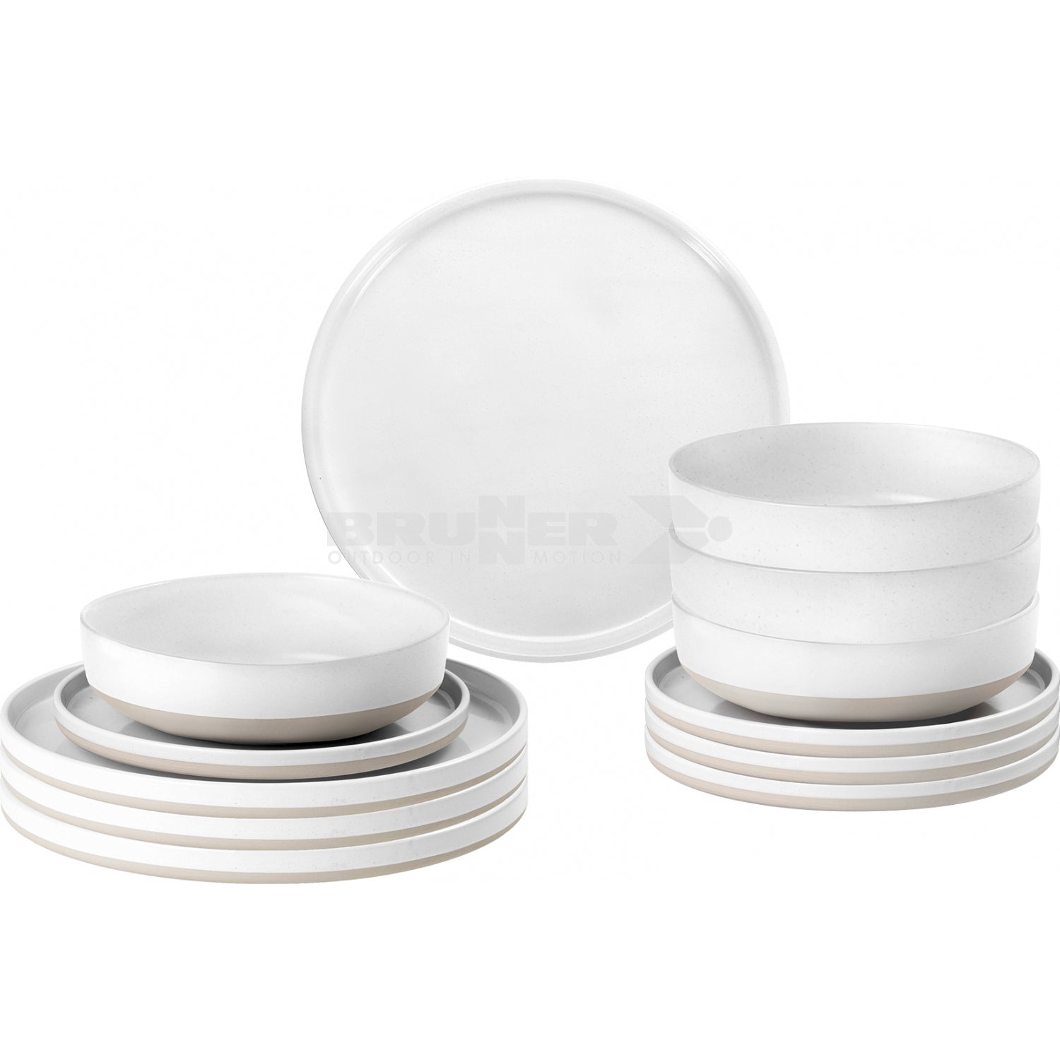 Brunner Odette Midday 12 Piece Non Slip Melamine Dinner Set