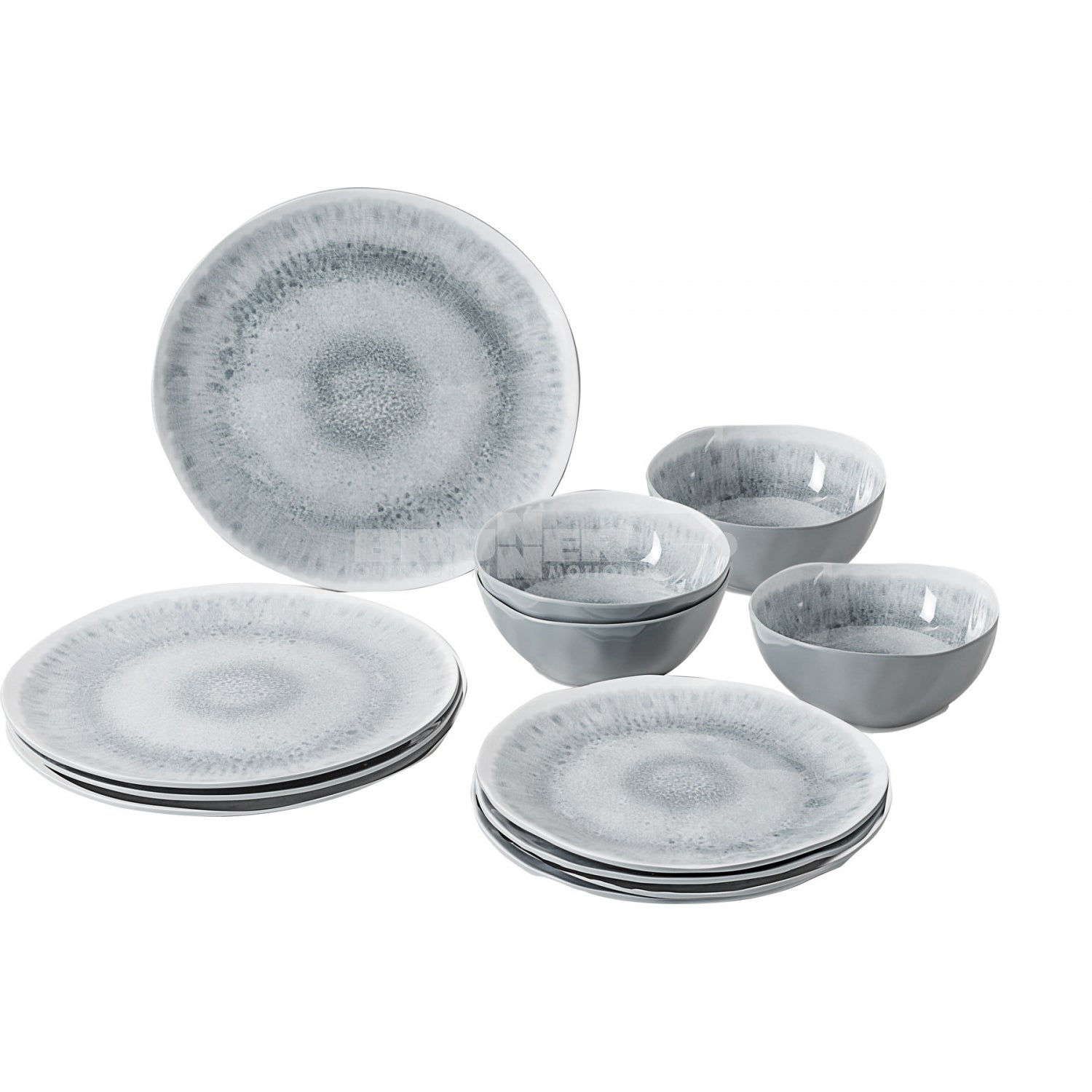 Brunner Pearl Midday 12 Piece Melamine Dinner Set