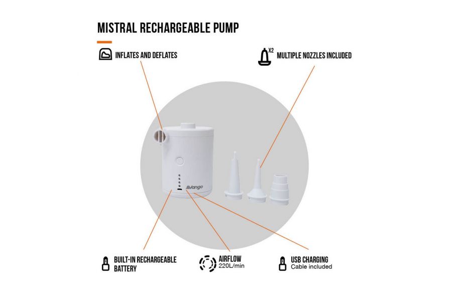 Vango Mistral Rechargeable Pump