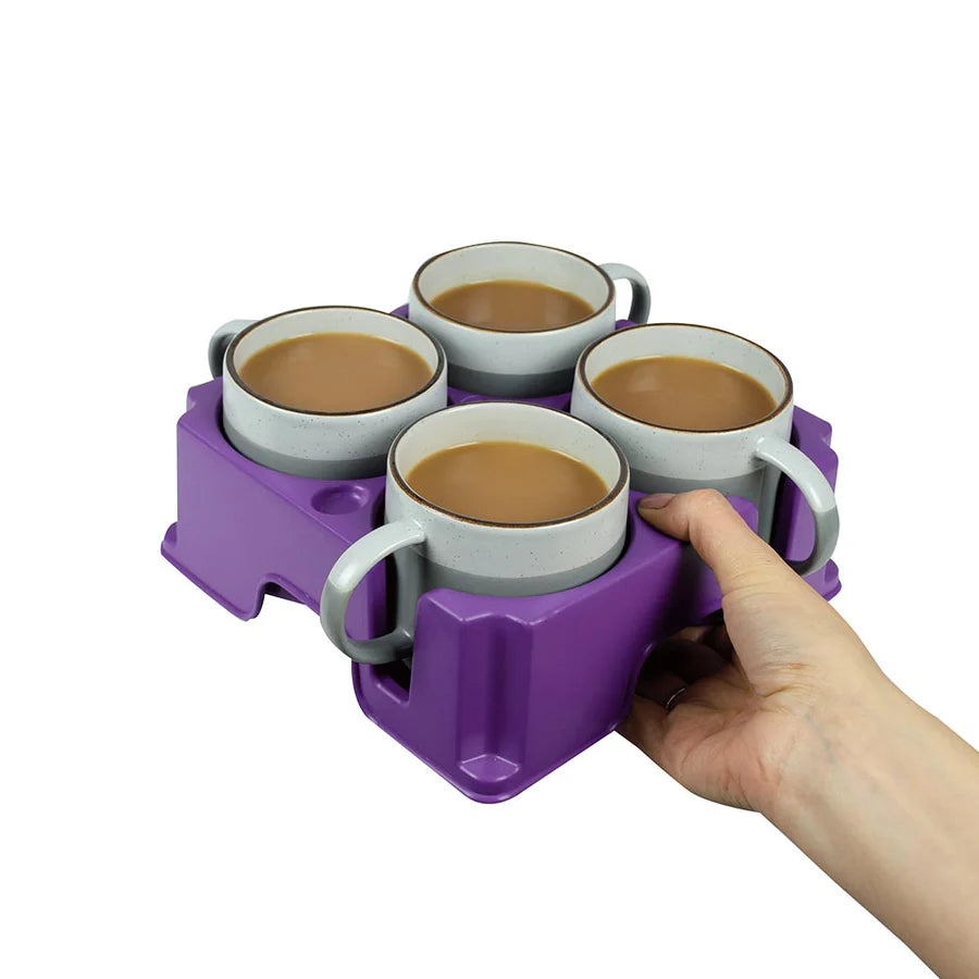 Muggi 4 Cup Holder /Drinks Tray Purple