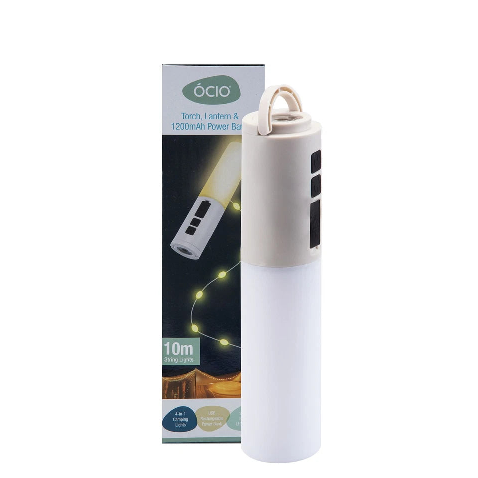 ocio multi function camping lantern, with 10 m string lights and torch