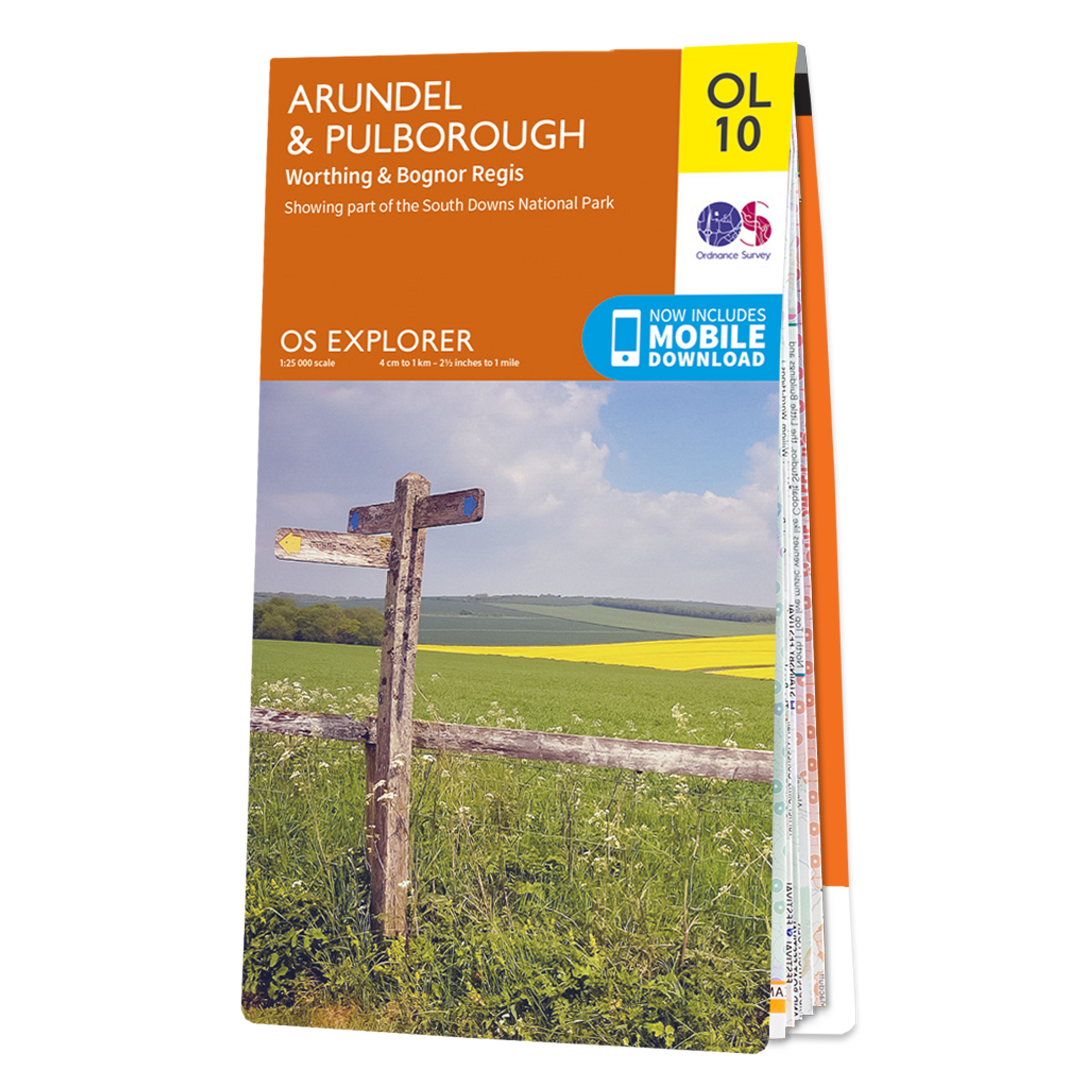 Ordnance Survey Explorer OL10 Map Arundel & Pulborough