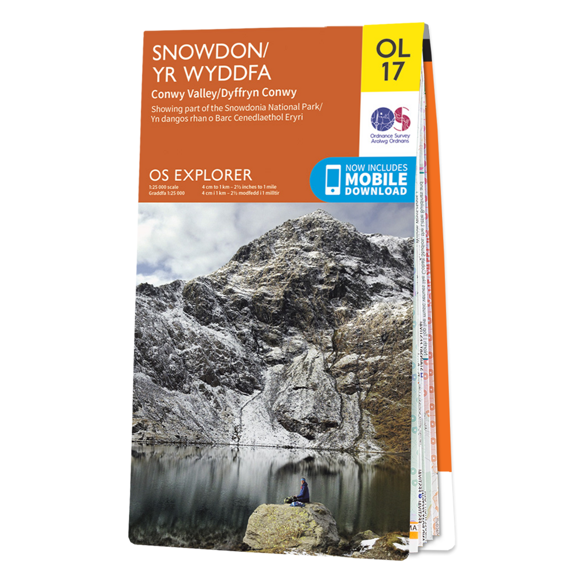 Ordnance Survey Explorer OL17 Map Snowdon & Conwy Valley