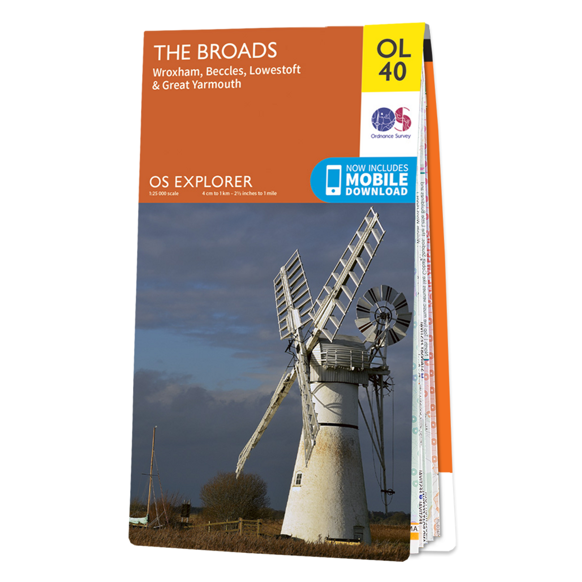 Ordnance Survey Explorer OL40 Map The Broads