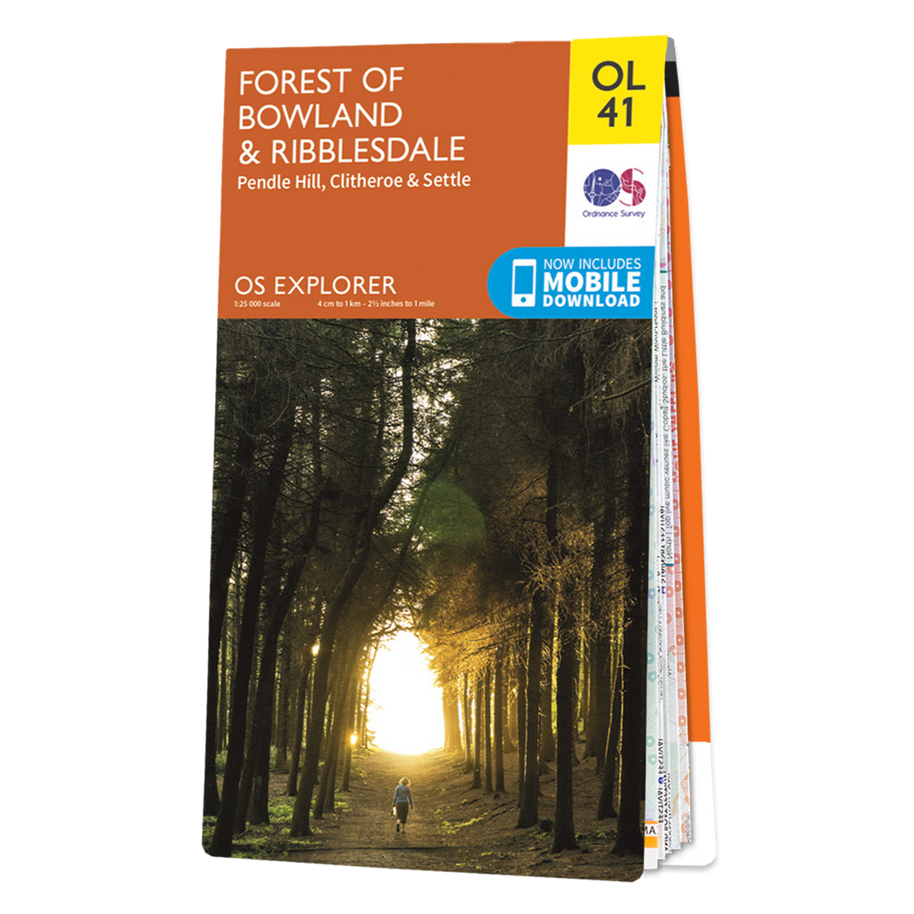 Ordnance Survey Explorer OL41 Map Forest of Bowland & Ribblesdale