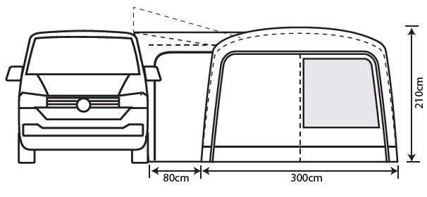 Outdoor Revolution Cayman Combo PC Low AIR Driveaway Campervan Awning