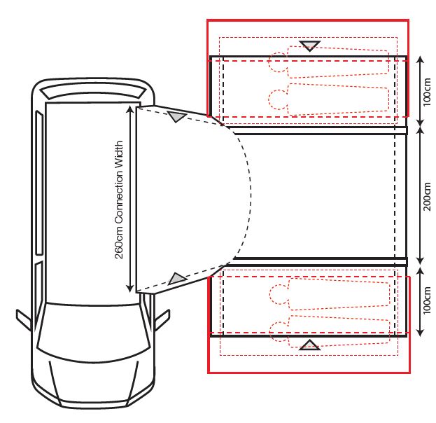Outdoor Revolution Cayman Combo PC Low AIR Driveaway Campervan Awning