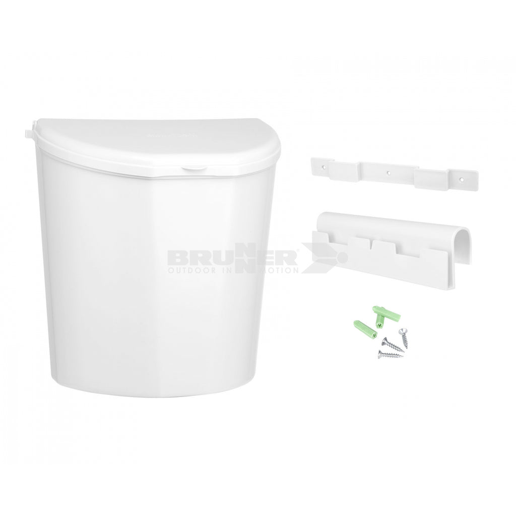 Brunner Pillar Caravan Waste Bin XL White
