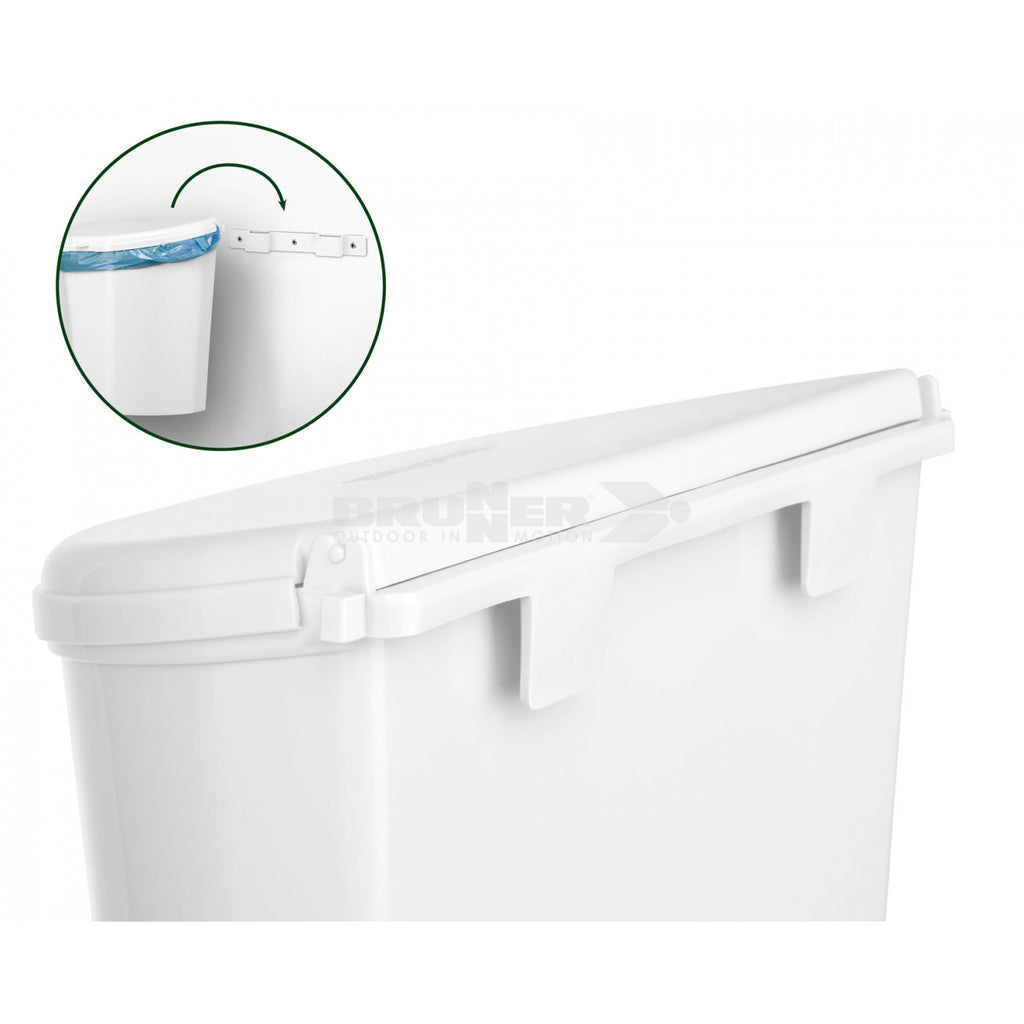 Brunner Pillar Caravan Waste Bin XL White