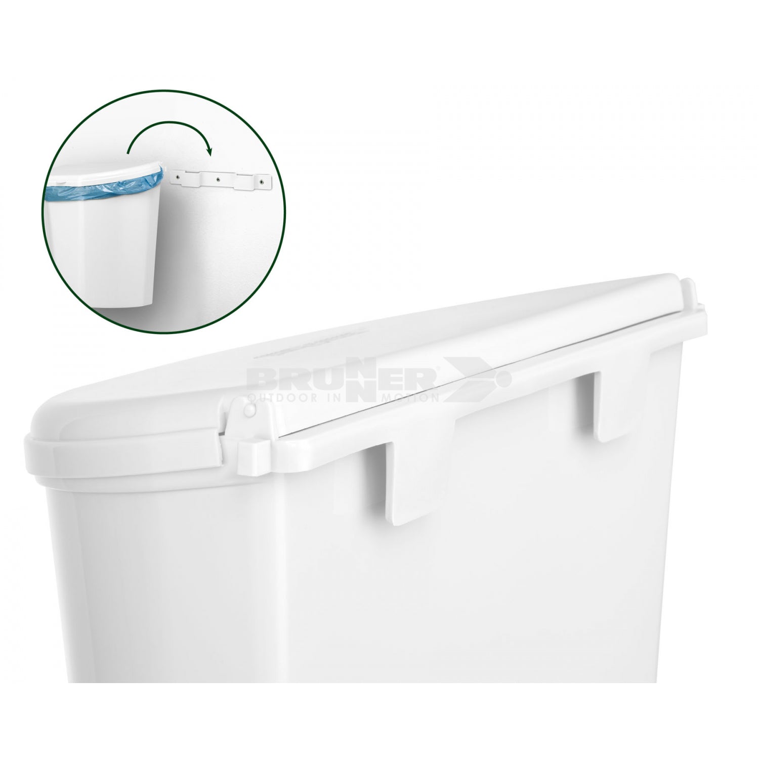 Brunner Pillar Caravan Waste Bin XL White