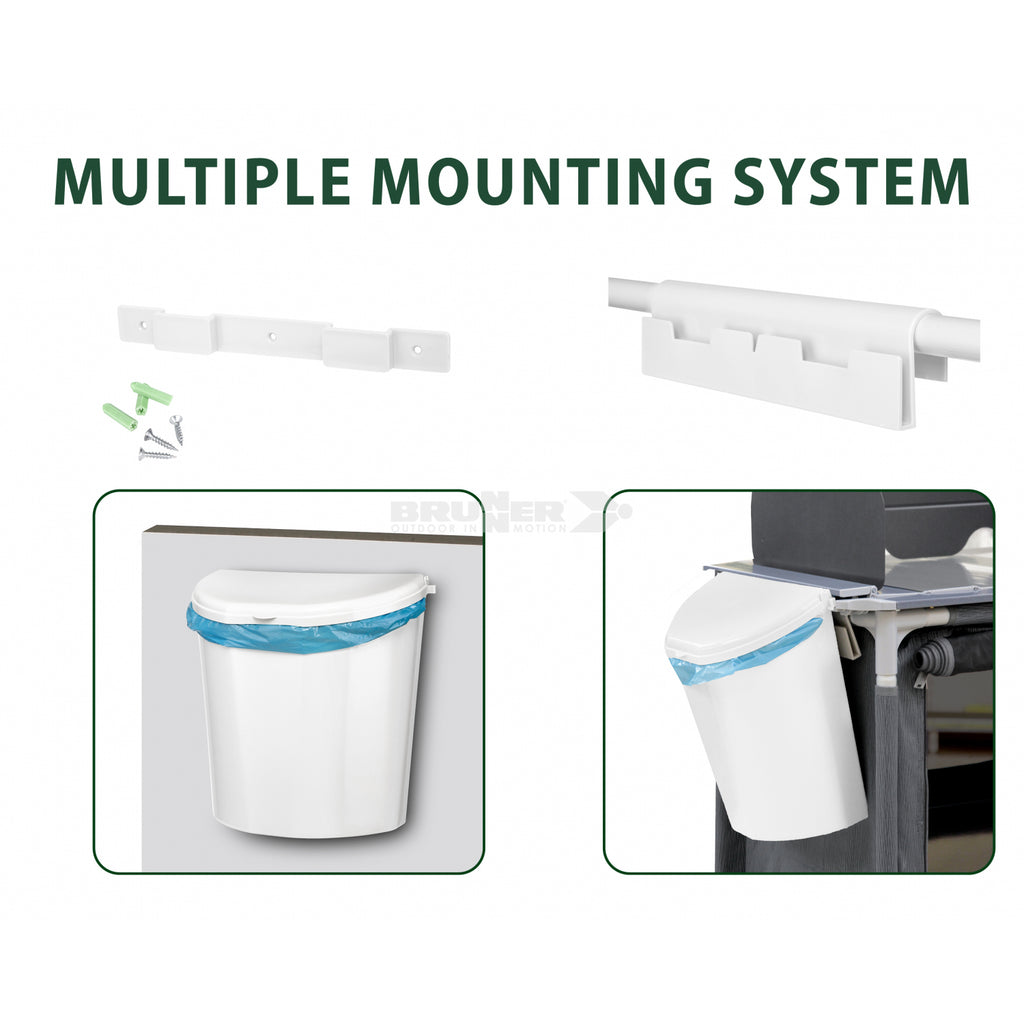 Brunner Pillar Caravan Waste Bin White