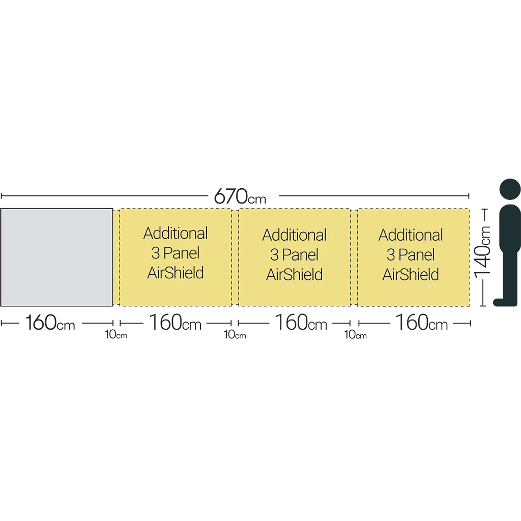 Quest Falcon Pro AirShield 160 Panel – Mid Grey