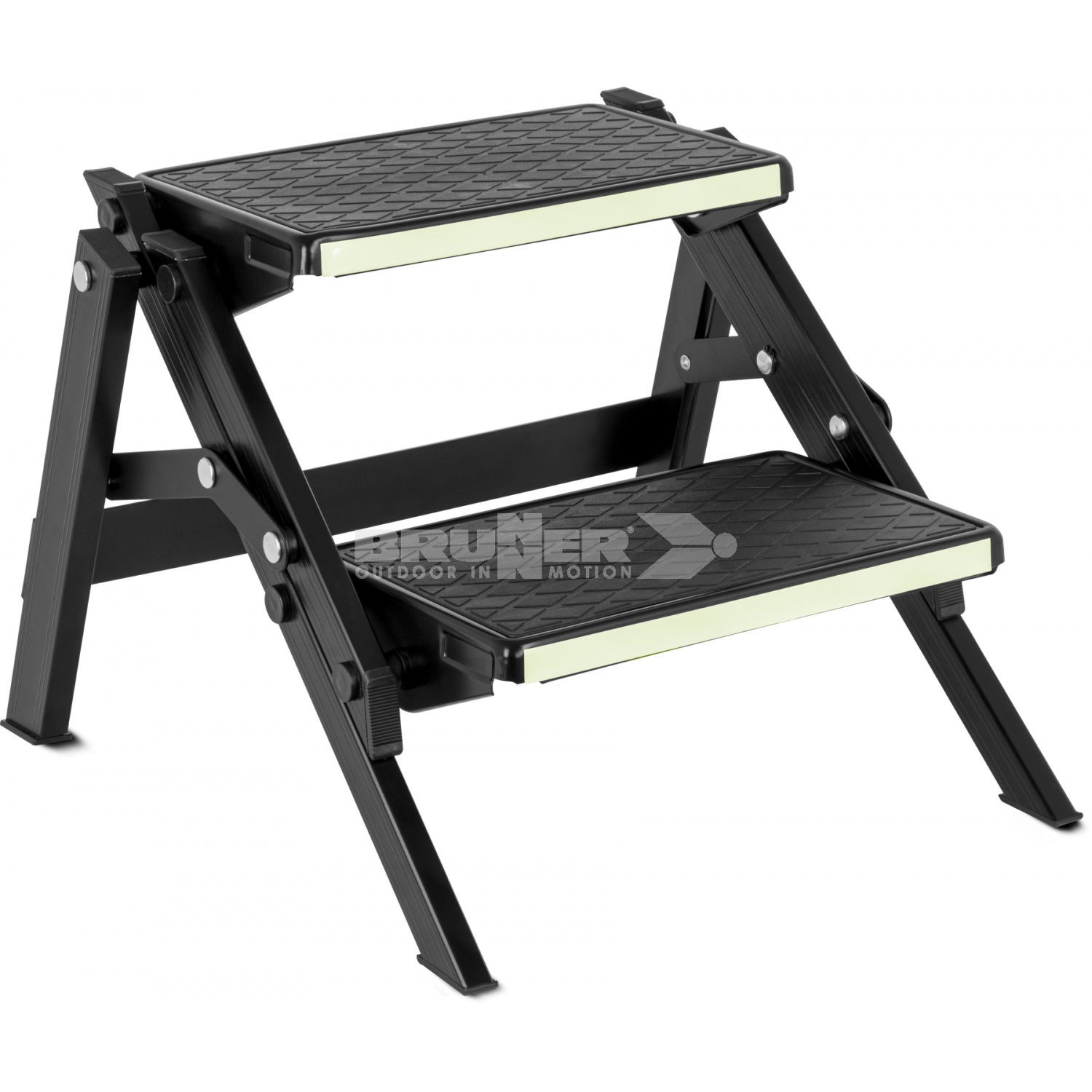 brunner ruckstep black fluorescent double folding motorhome step