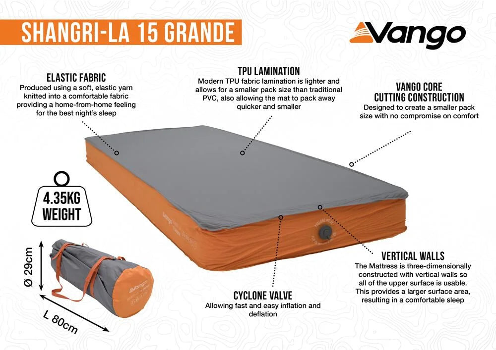 Vango Shangri-La II 15 Grande Self Inflating Mattress