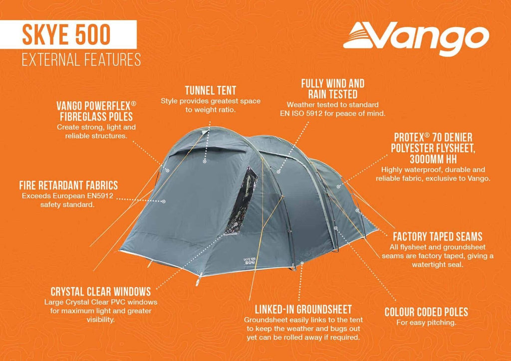 Vango Skye 500 Poled Tent Peridot Green