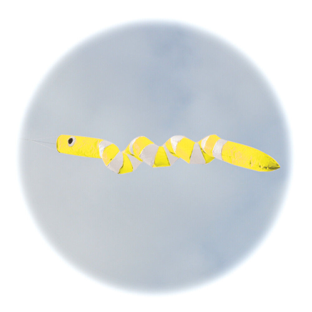 Spirit of Air Snake Spinner Windsock Yellow/White