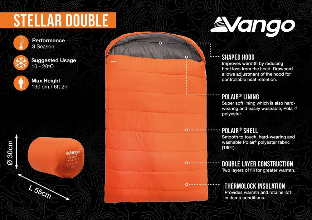 Vango Stellar Double Sleeping Bag Harissa