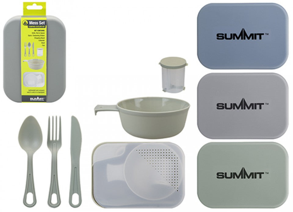 summit mess set camping cutlery kit