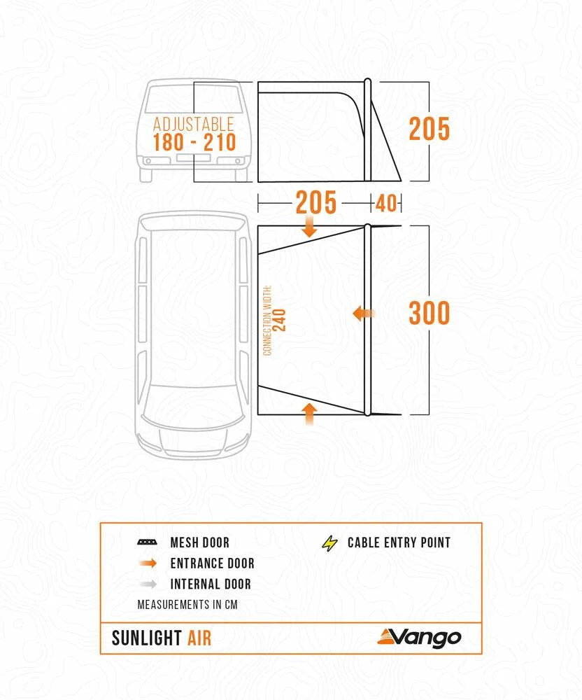 Vango Sunlight AIR Canopy with Sides for Campervans