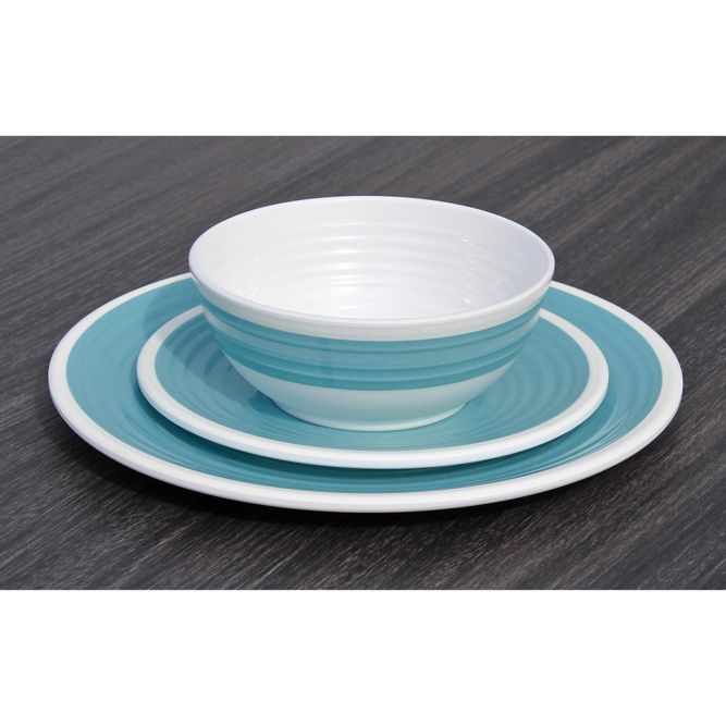 Outdoor Revolution Premium 12 Piece Melamine Set Blue