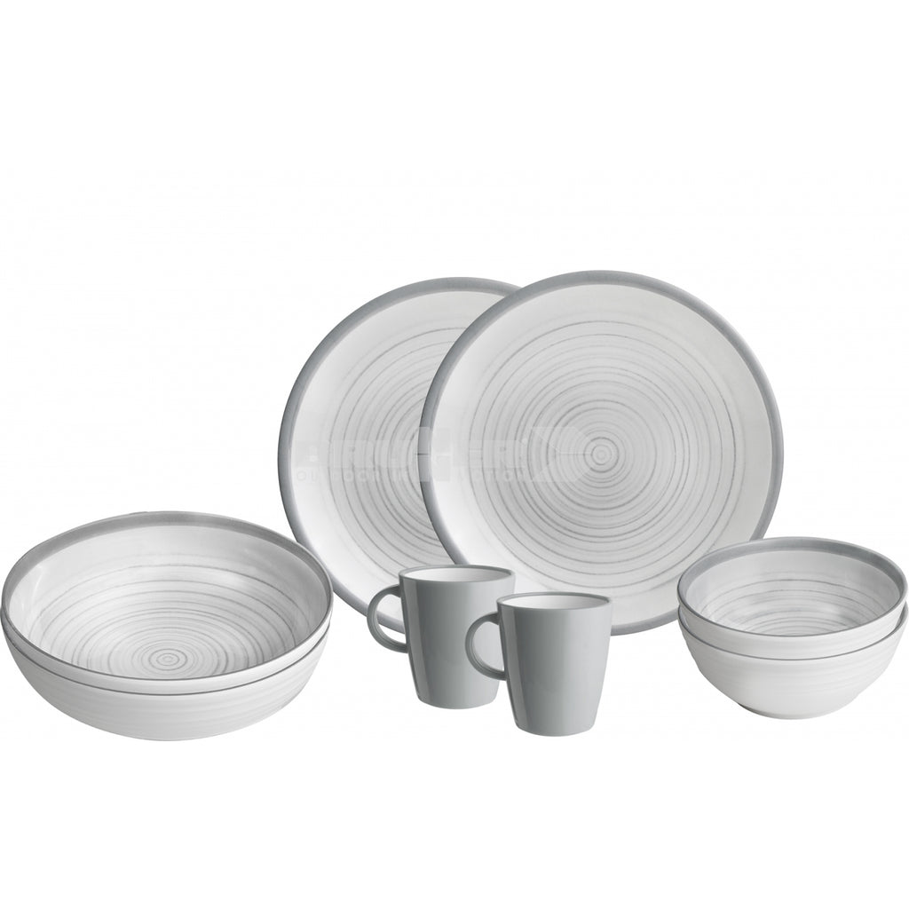 BRUNNER BELLAGIO TETE A TETE 8 PIECE MELAMINE DINNER SET