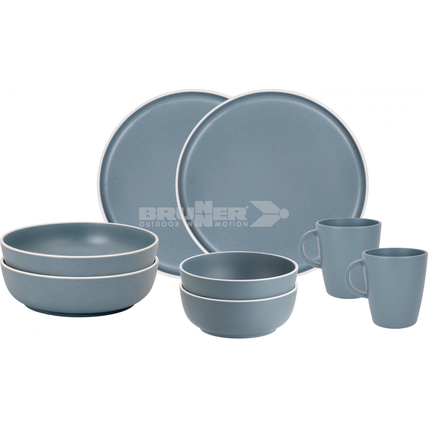 brunner dolomit blue tete a tete 8 piece melamine set