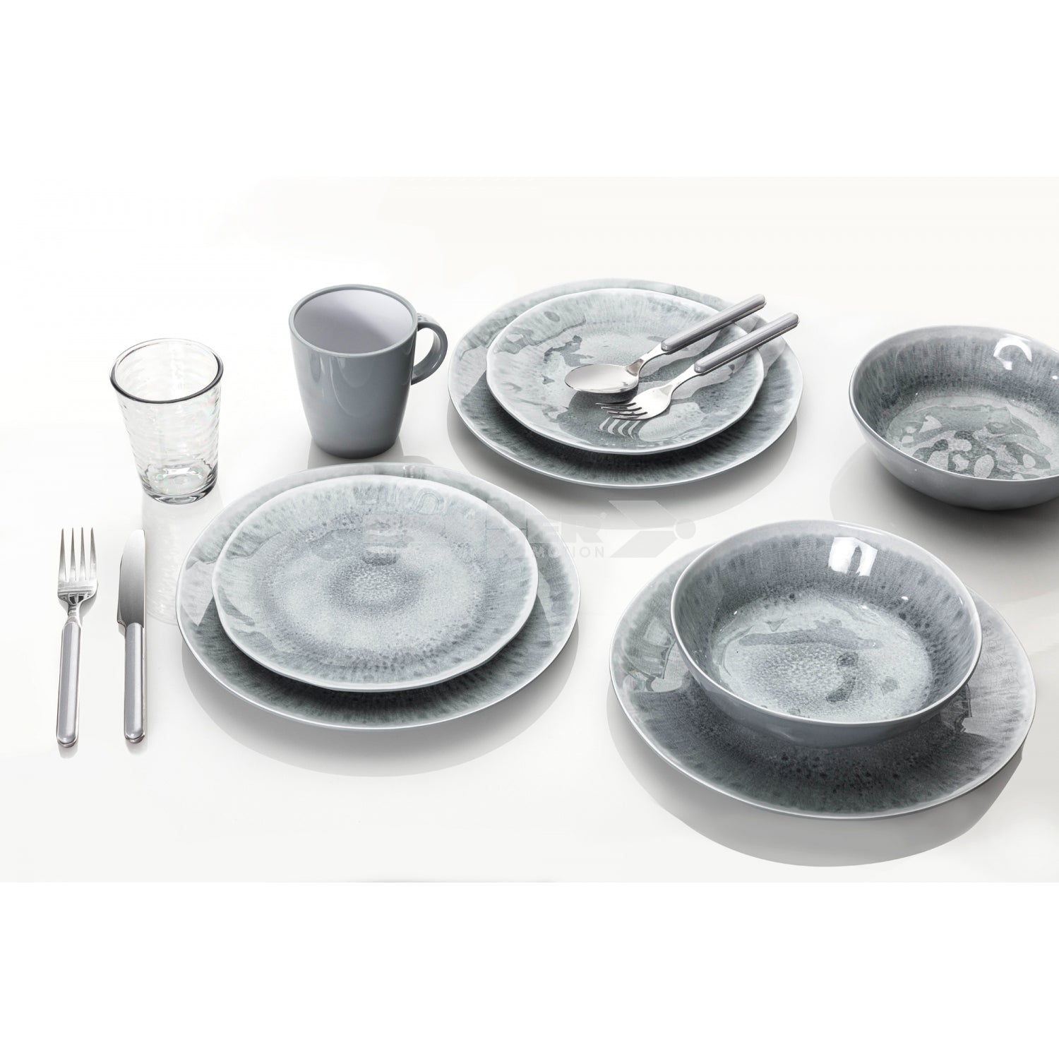 Brunner Pearl Tete a Tete Set 8 Piece Melamine Diner Set