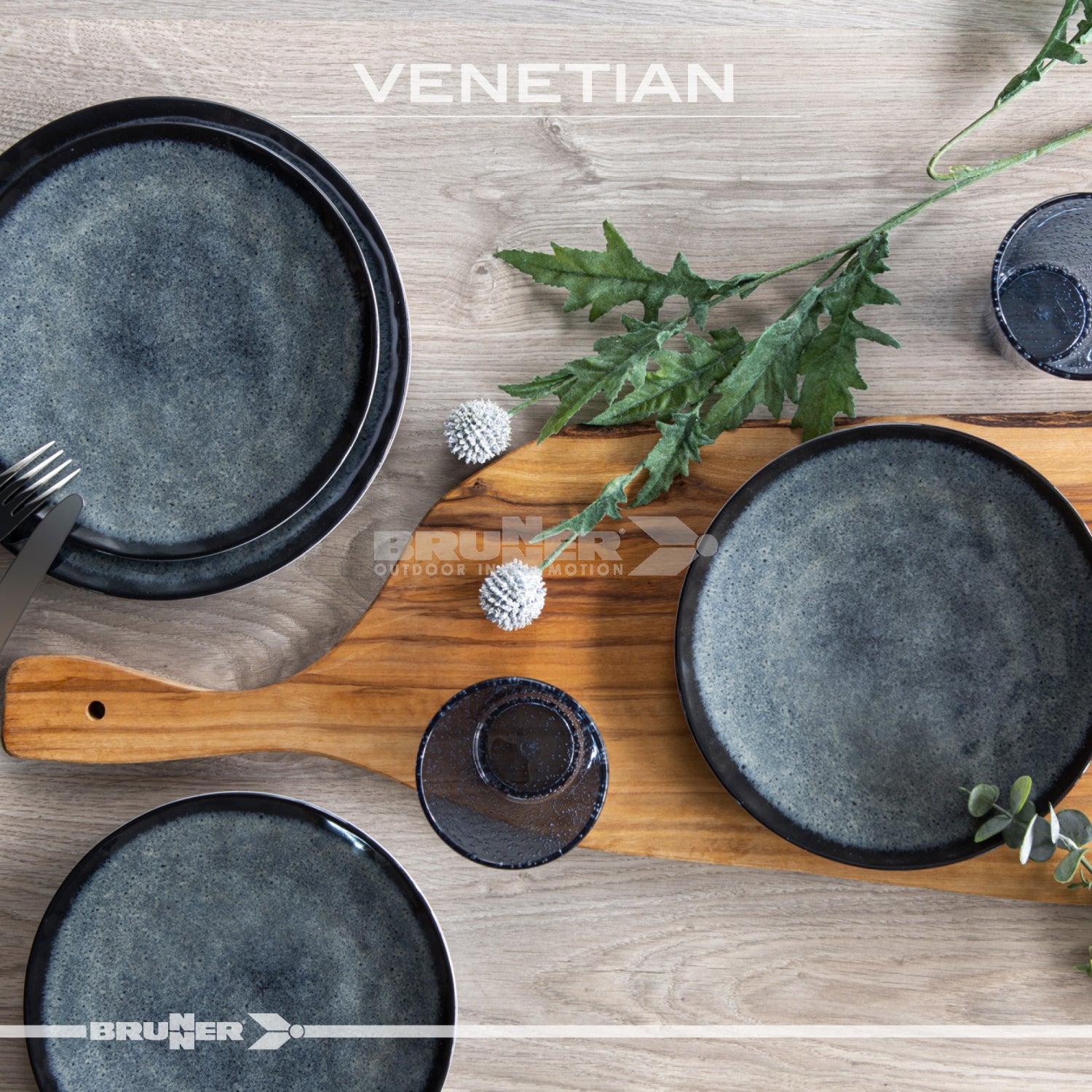 Brunner Venetian Tete a tete 8 Piece Melamine Set