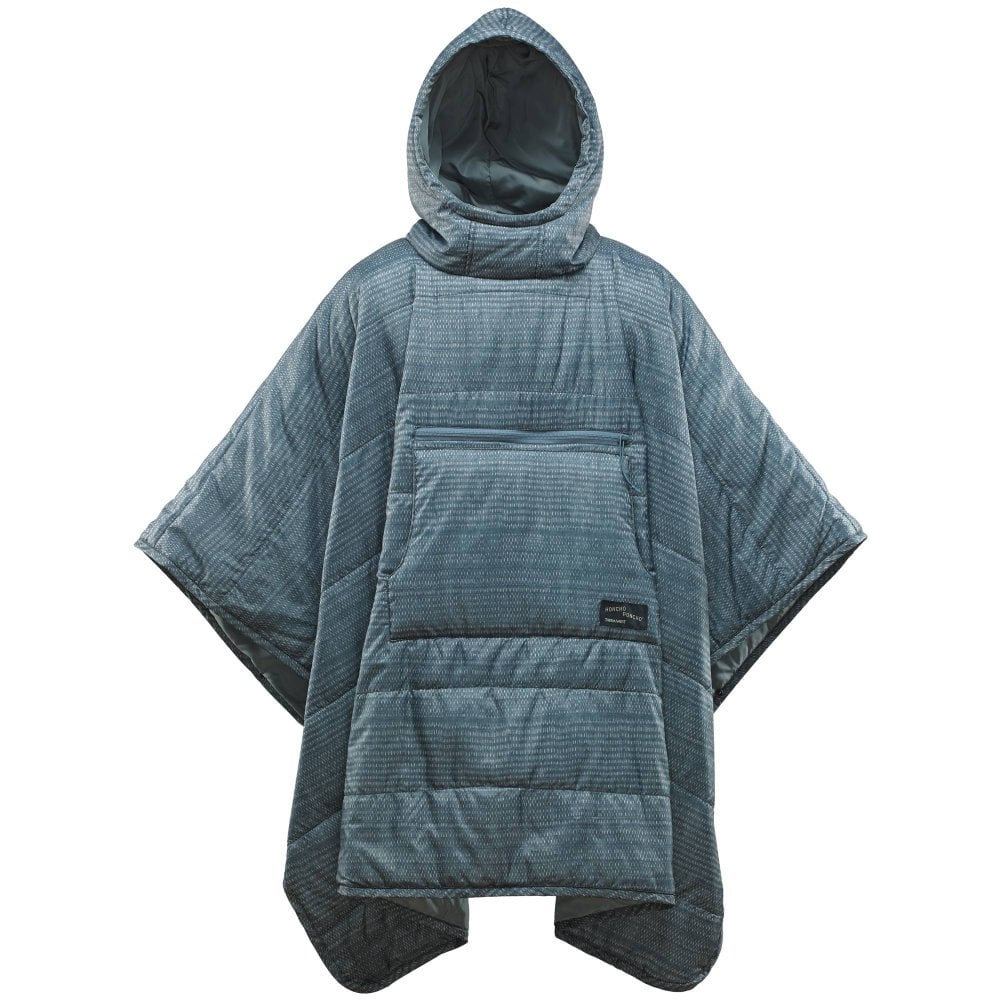 thermarest honcho poncho blue woven