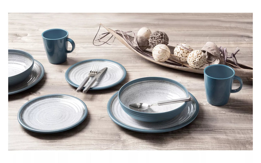 BRUNNER Melamine set, kosmisch, 16 stuks antislip BRUNNER Melamine set, kosmisch, 16 stuks antislip
