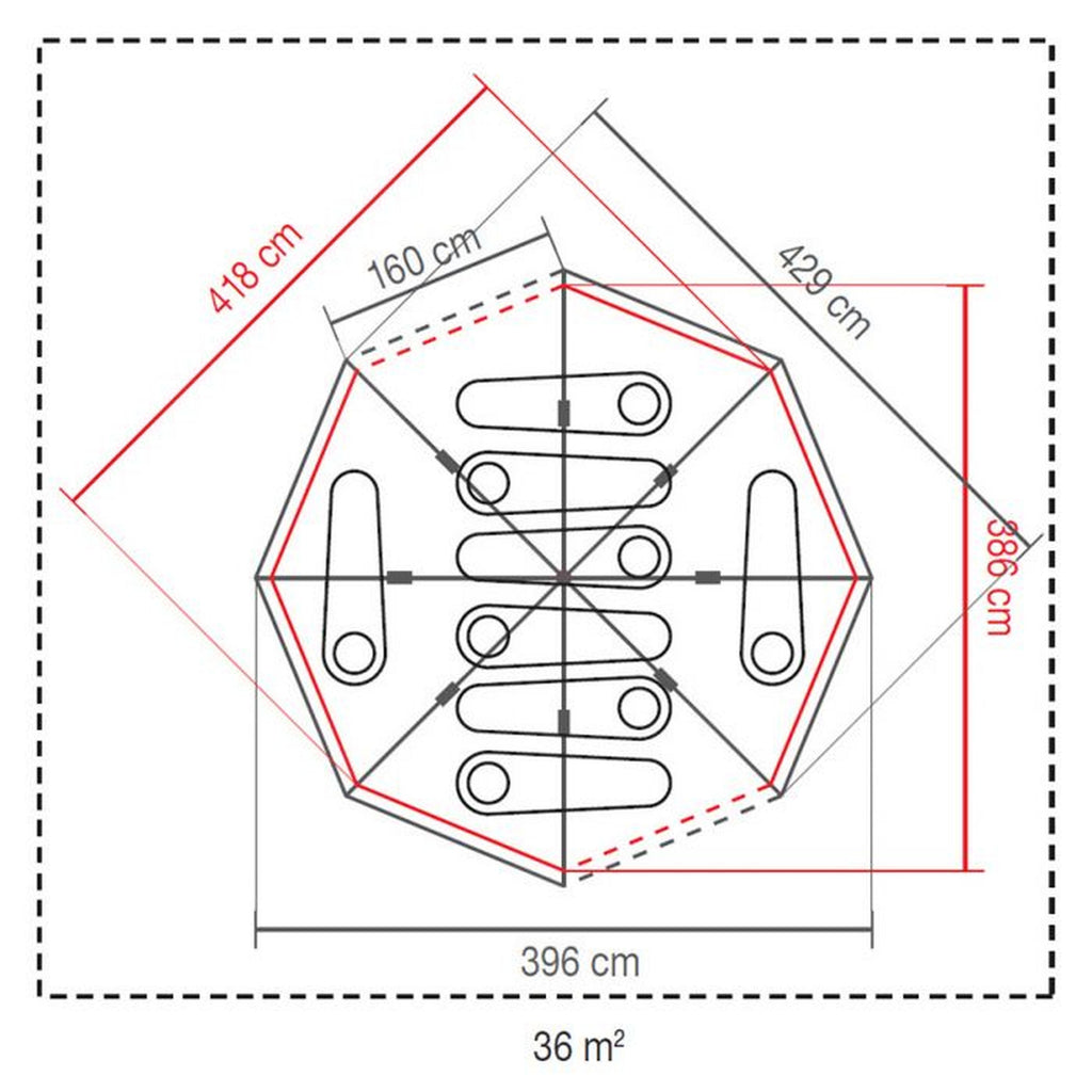 Coleman Cortes Octagon 8 Tent ORANGE