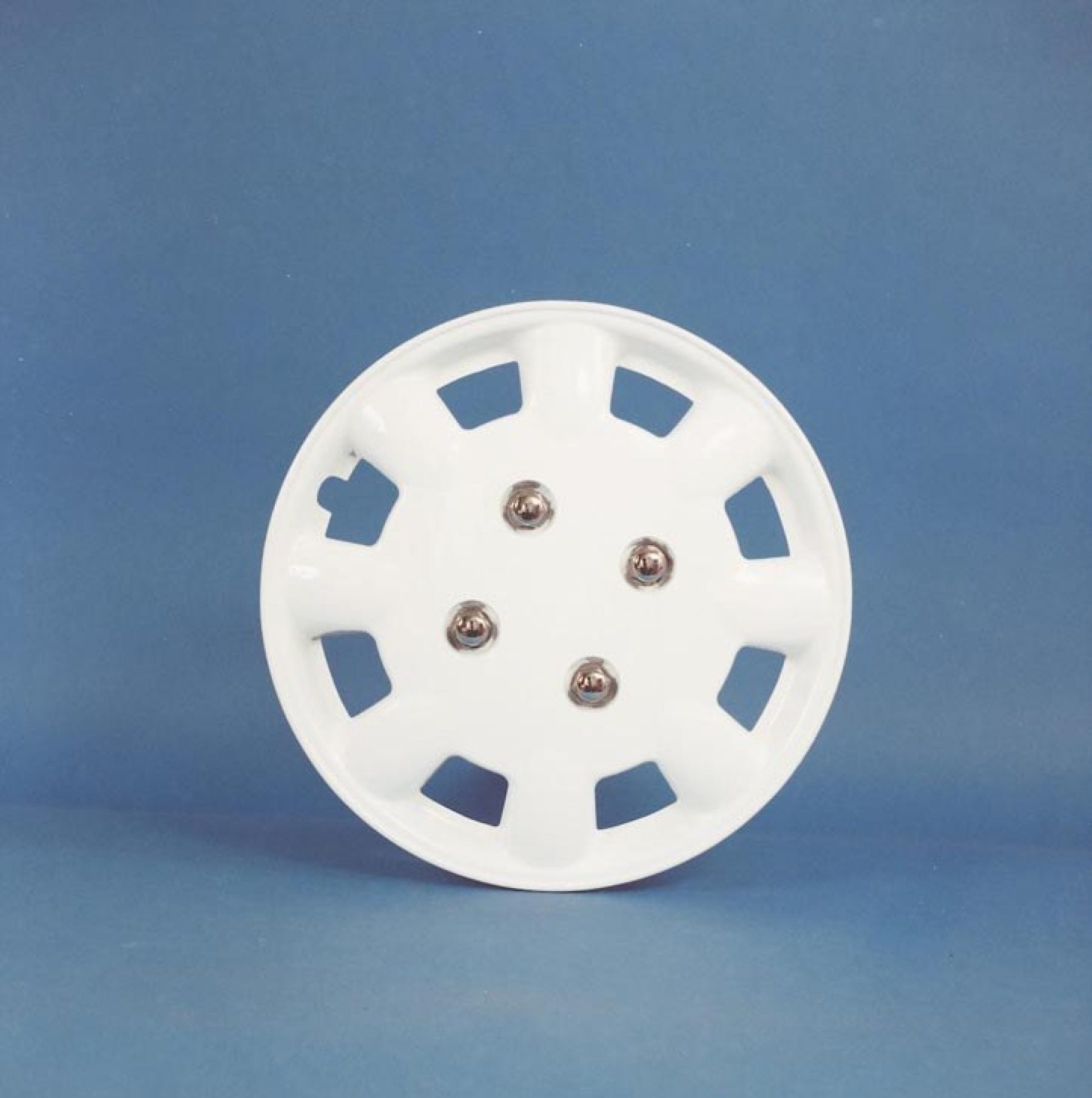 Caravan Wheel Trims 14" White Pair