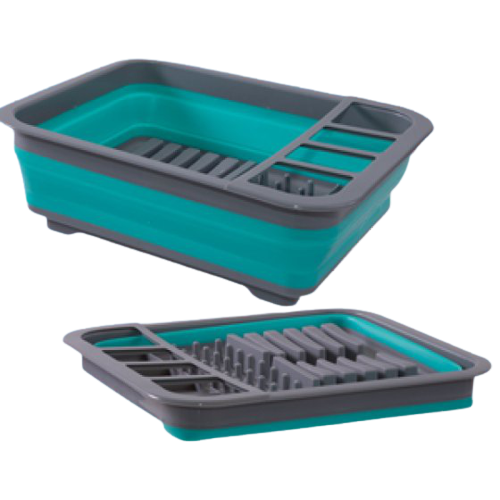 PLS Collapsible Dish Rack with Drainer