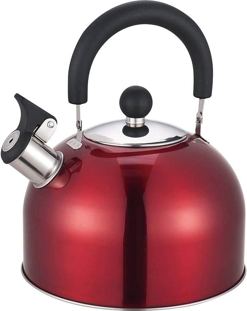 Prima 2.5 Litre Stainless Steel Whistling Kettle Red