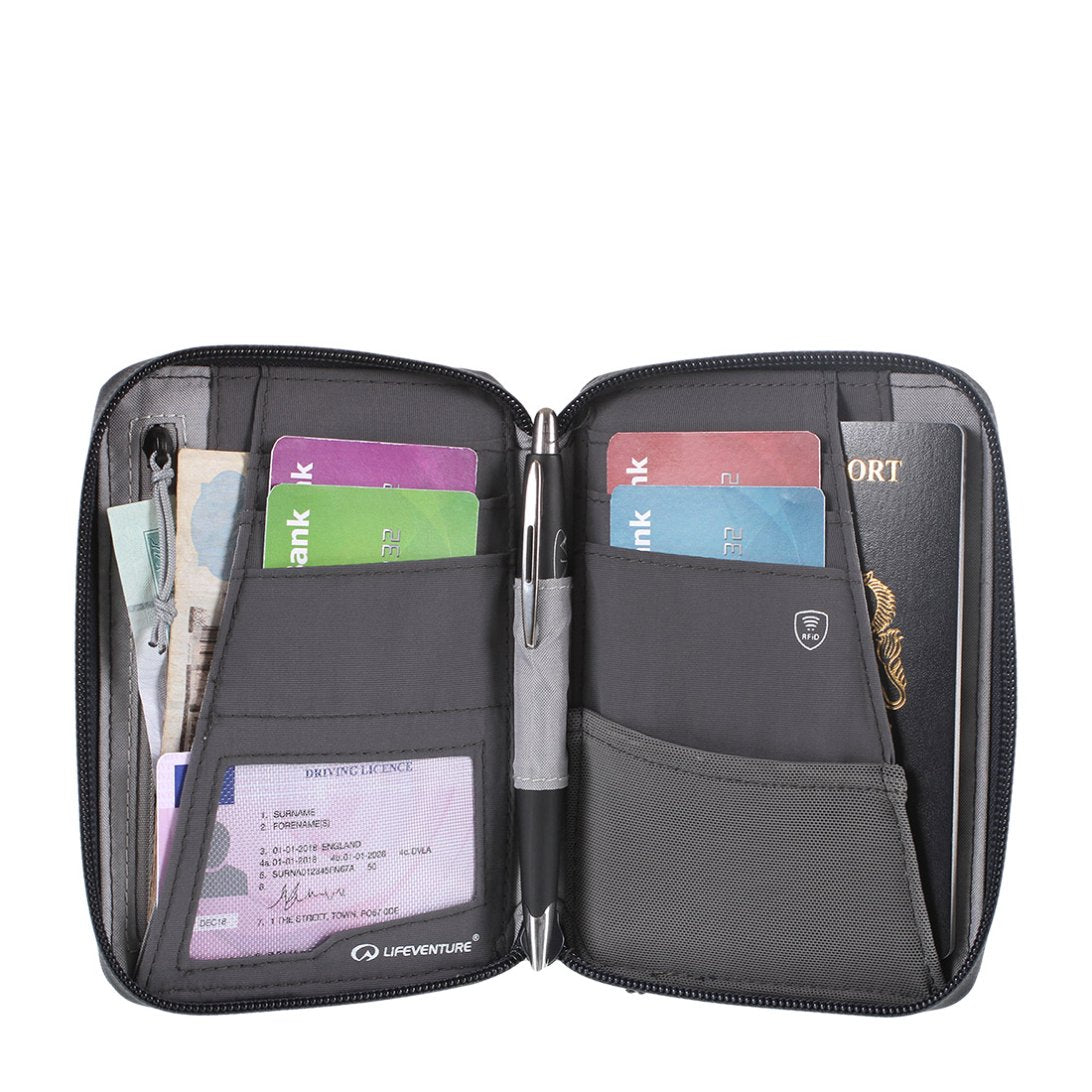 Lifeventure RFID Mini Travel Wallet Navy