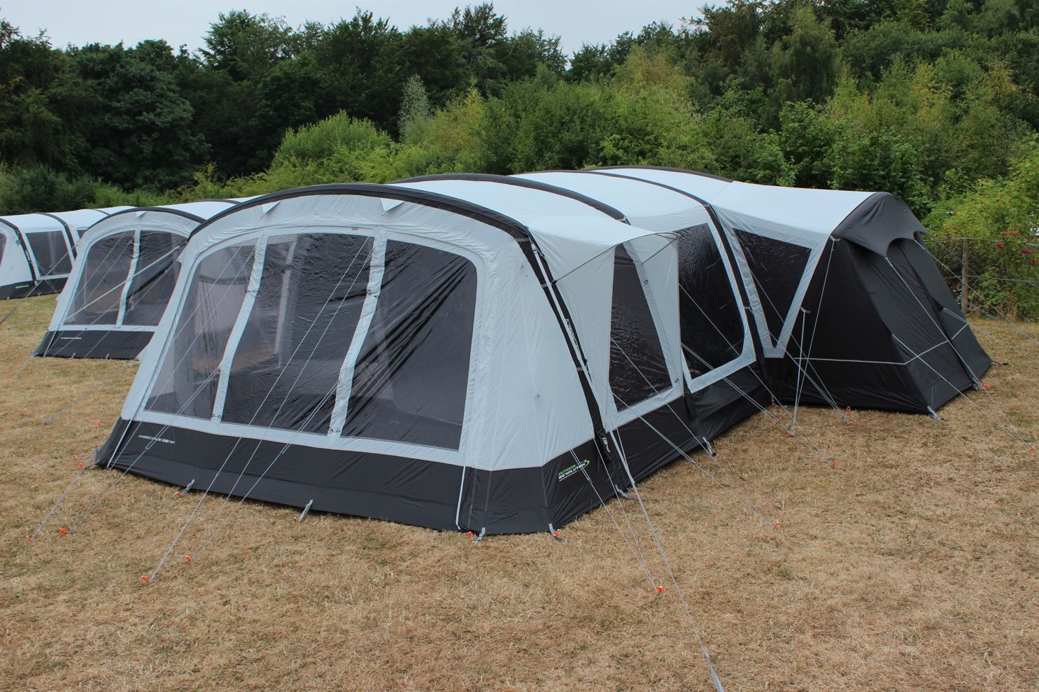 OUTDOOR REVOLTUION LARGE FAMILY AIR TENT 9.0 DOUBLE SIDE EXTENSIONS PACKAGE INCLUDING FOOTPRINT AND CARPET